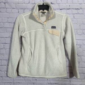 Patagonia Womens Snap-T Fleece Pullover Cream Size S Casual Layer Outdoor Cozy
